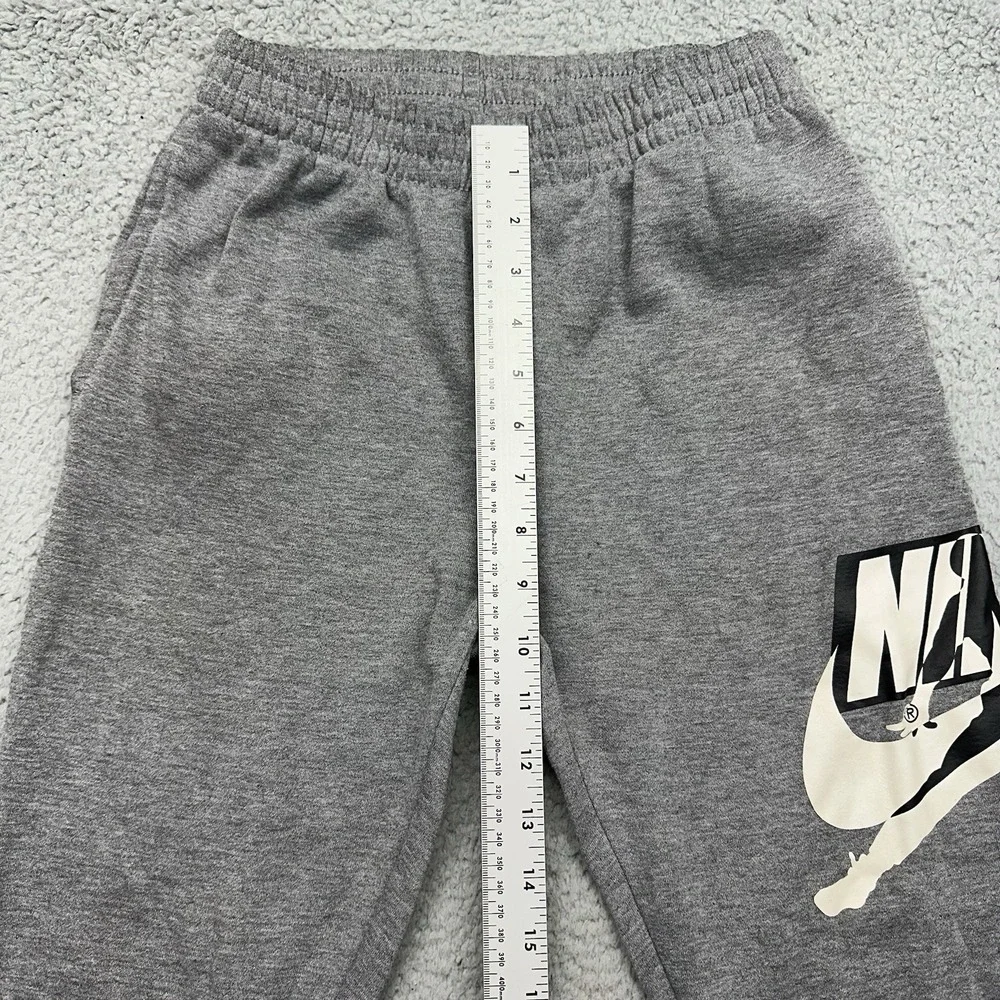 Nike Air Jordan Youth Large (12-13 Yrs) Gray Jumpman Logo Jogger Sweatpants A434